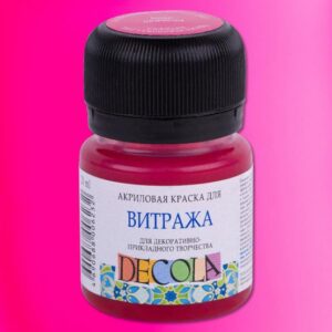Декола акрил для витража банка 20 мл Розовая